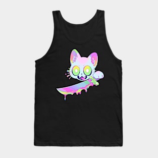 Festival DJ Cute Zombie Cat Electronic Music Tank Top